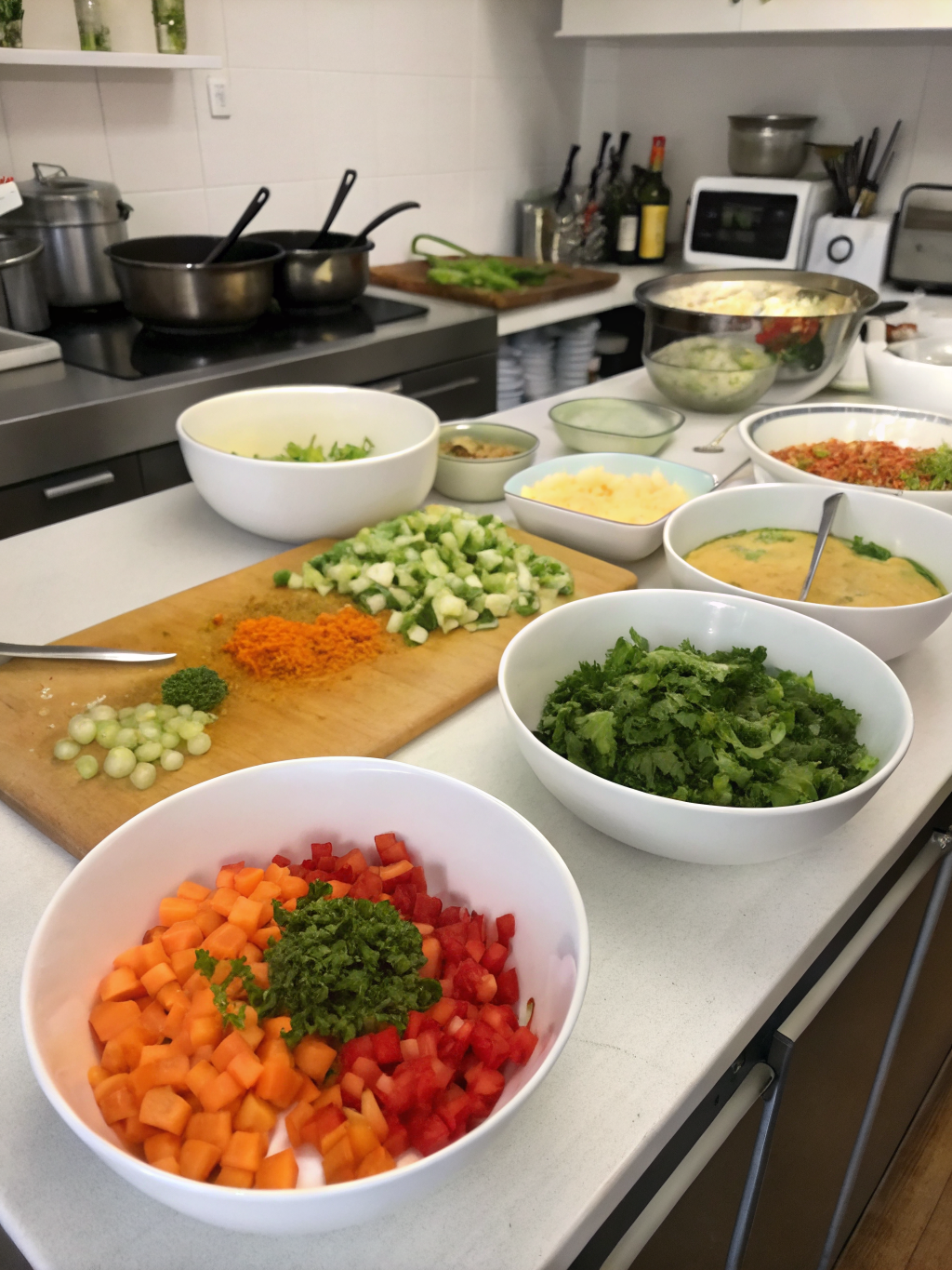 Salads Soups preparing steps