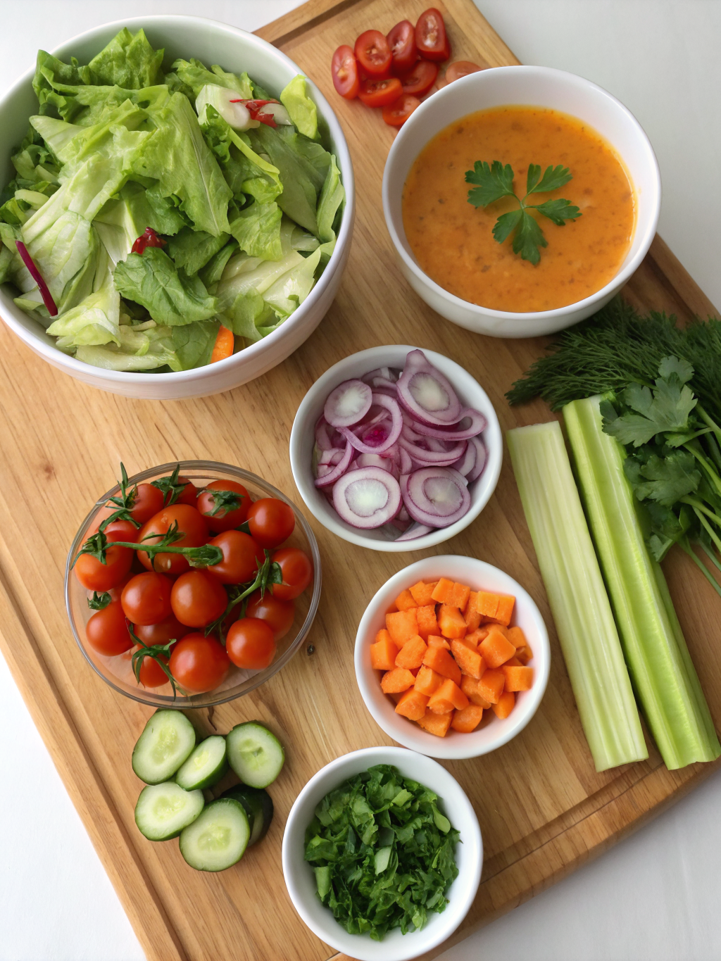 Salads Soups ingredients